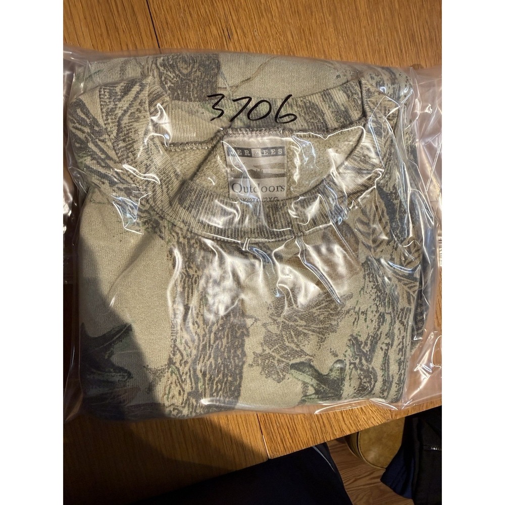Vintage 90s Jerzees Outdoors Realtree Hardwoods Camo Crewneck Sweatshirt 2XL USA - Picture 8 of 8